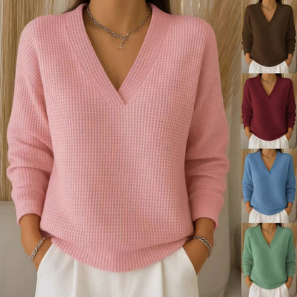🔥 【S-3XL】 Elegantní a pohodlná dámská halenka s výstřihem do V