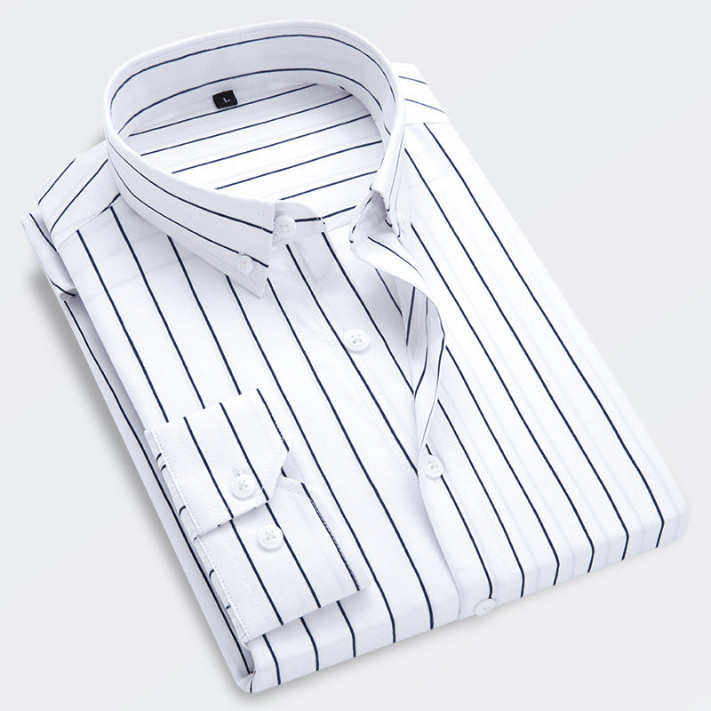 👕 【M-5XL】🔥 Biznesowa koszula w paski dla mężczyzn z długim rękawem 2026