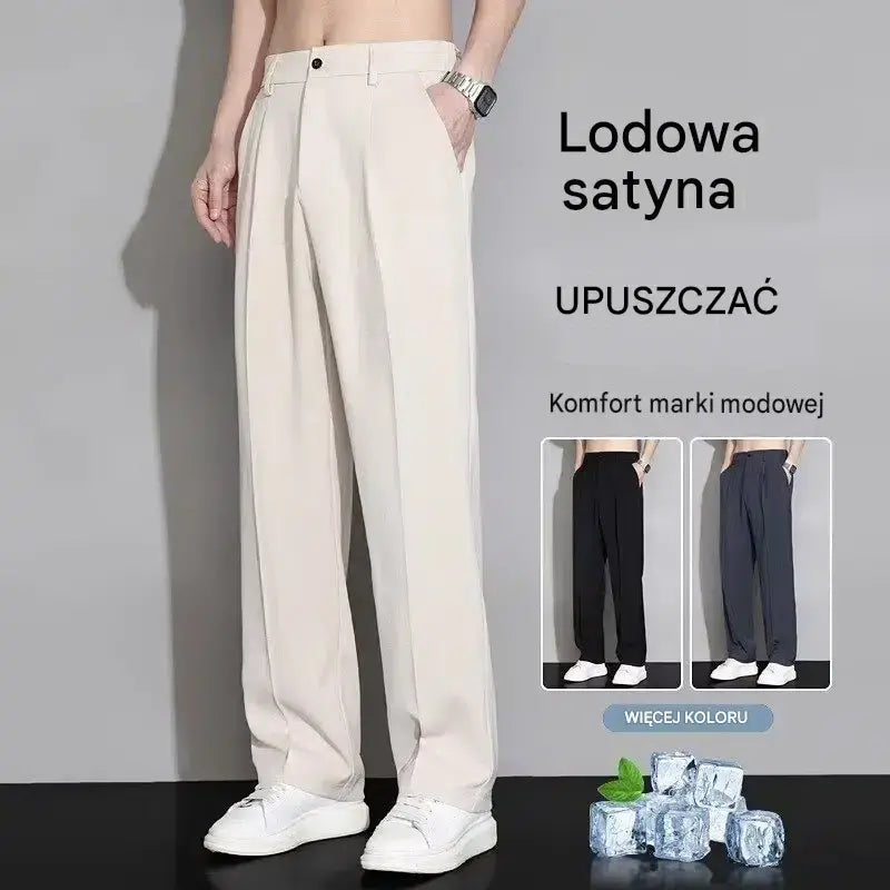 🆒👖 -50%🔥【40-120 kg】Męskie letnie spodnie casual z chłodnego materiału – szybkoschnące, luźny krój i wygoda