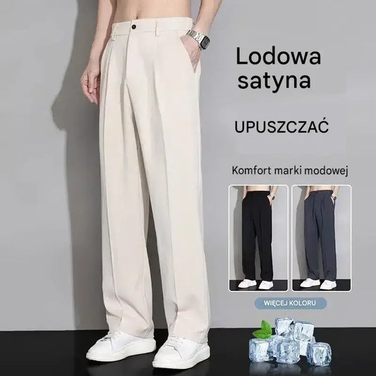 🆒👖 -50%🔥【40-120 kg】Męskie letnie spodnie casual z chłodnego materiału – szybkoschnące, luźny krój i wygoda