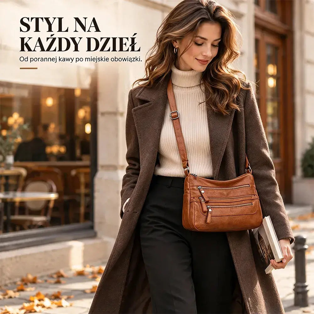 🔥 Modna torba na ramię z miękkiej skóry o dużej pojemności