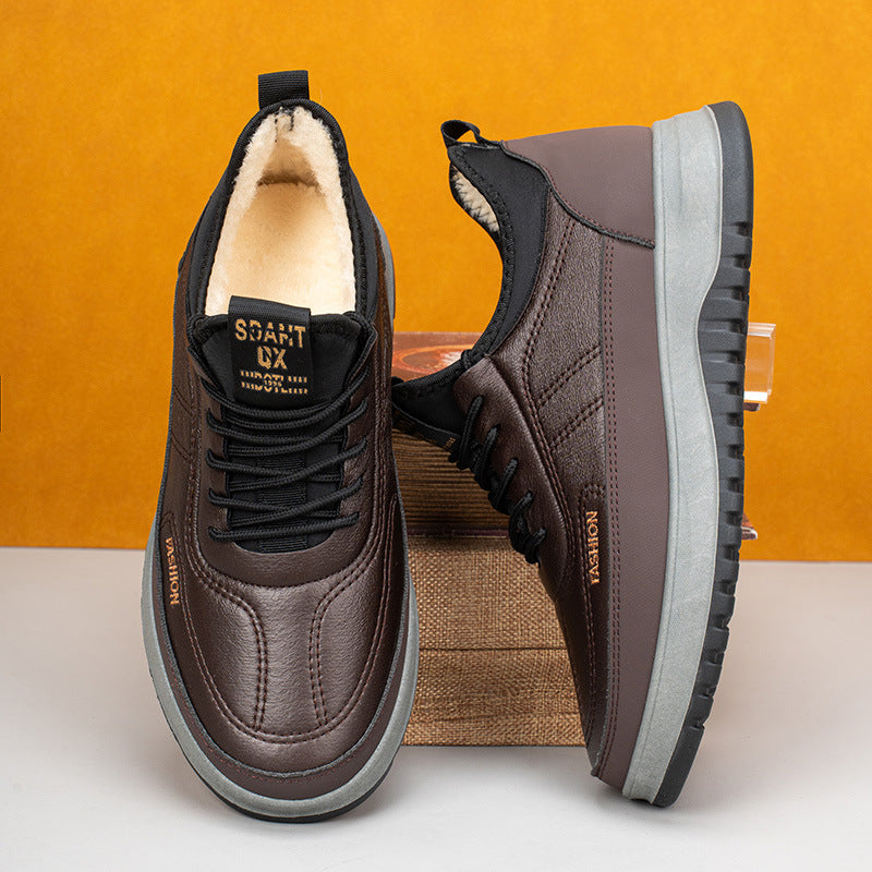 🔥【39–45】2025 Férfi téli sportcipő · Valódi bőr, vízálló és kényelmes · Meleg bársony belső · 45% kedvezmény + ingyenes szállítás