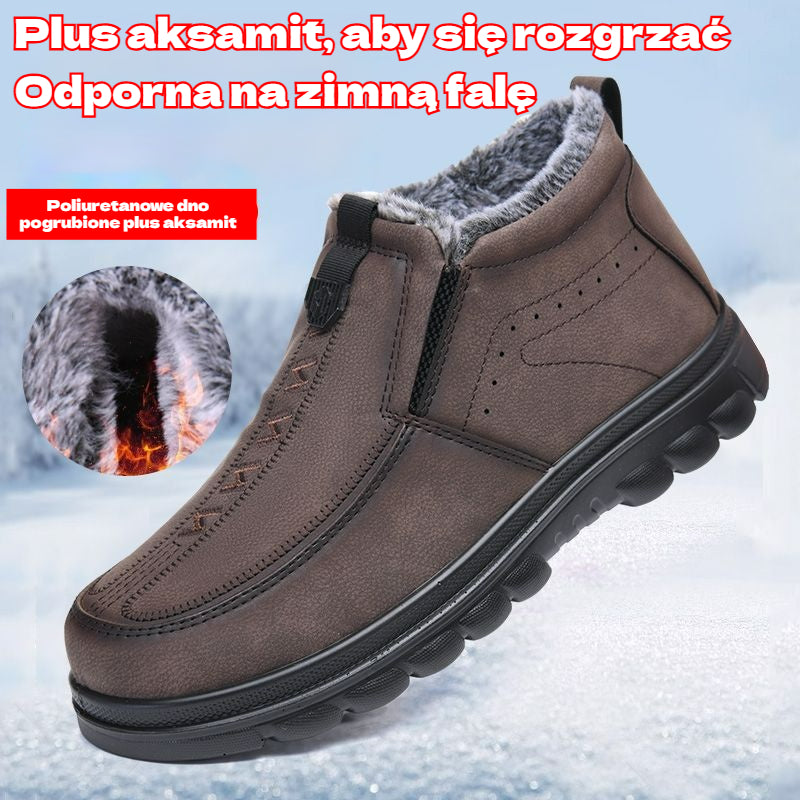 🔥 Pánská zimní bota pro každodenní nošení, kulatá špička, teplá a pohodlná