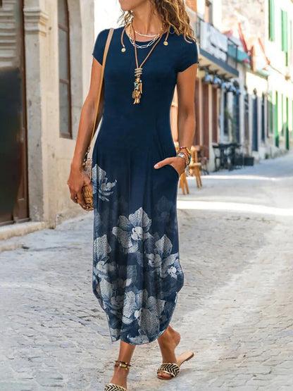 🌞👗【S-3XL】Fustă lungă de vară cu imprimeu 🌸 din bumbac Tencel – moale, texturată și confortabilă 💖✨