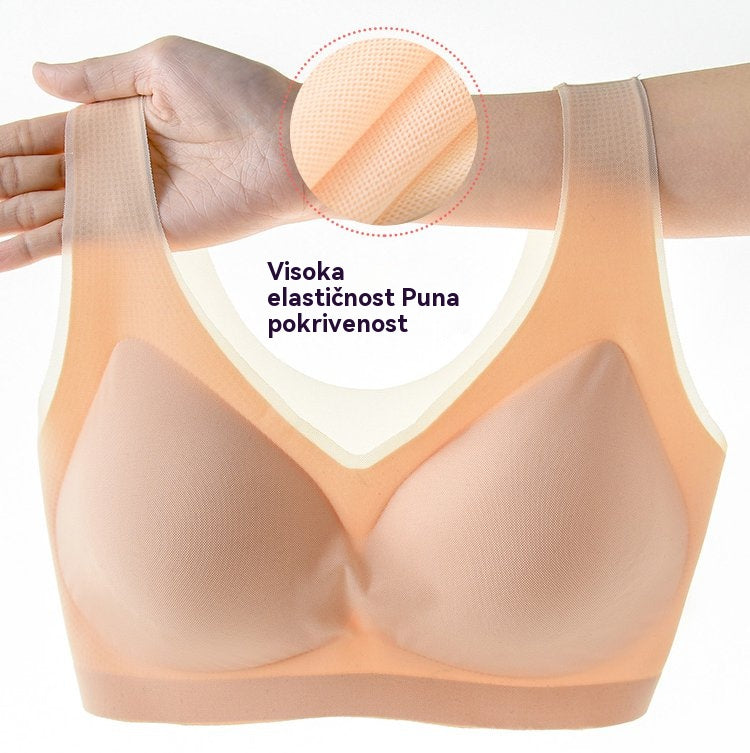 ❄️🧊【Ograničena ponuda】✨【Set 3 komada】【40–120KG】Push-up grudnjak od ledene svile 2025 – bez šavova, lagan i prozračan ❄️💃