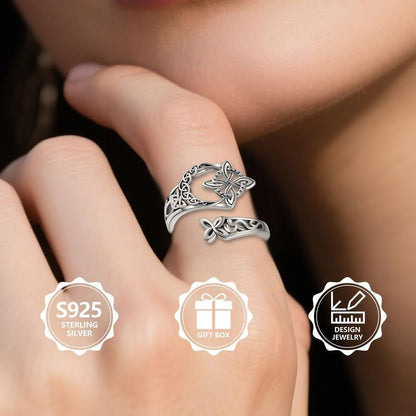 ✨Pierścionek z węzłem celtyckim ze srebra próby 925 w ofercie kup 1, a drugi dostaniesz gratis