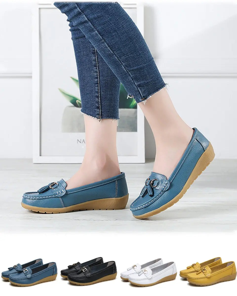 🔥【35-44】Nowe, oddychające i wygodne damskie skórzane buty z miękką podeszwą