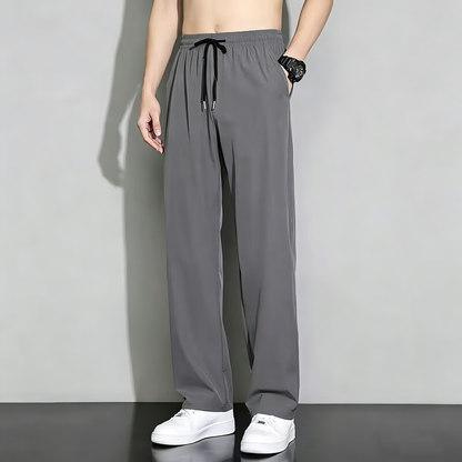 👖【50-120 kg】Męskie letnie spodnie casual z chłodnego materiału – luźny fason, prosty krój i wygoda