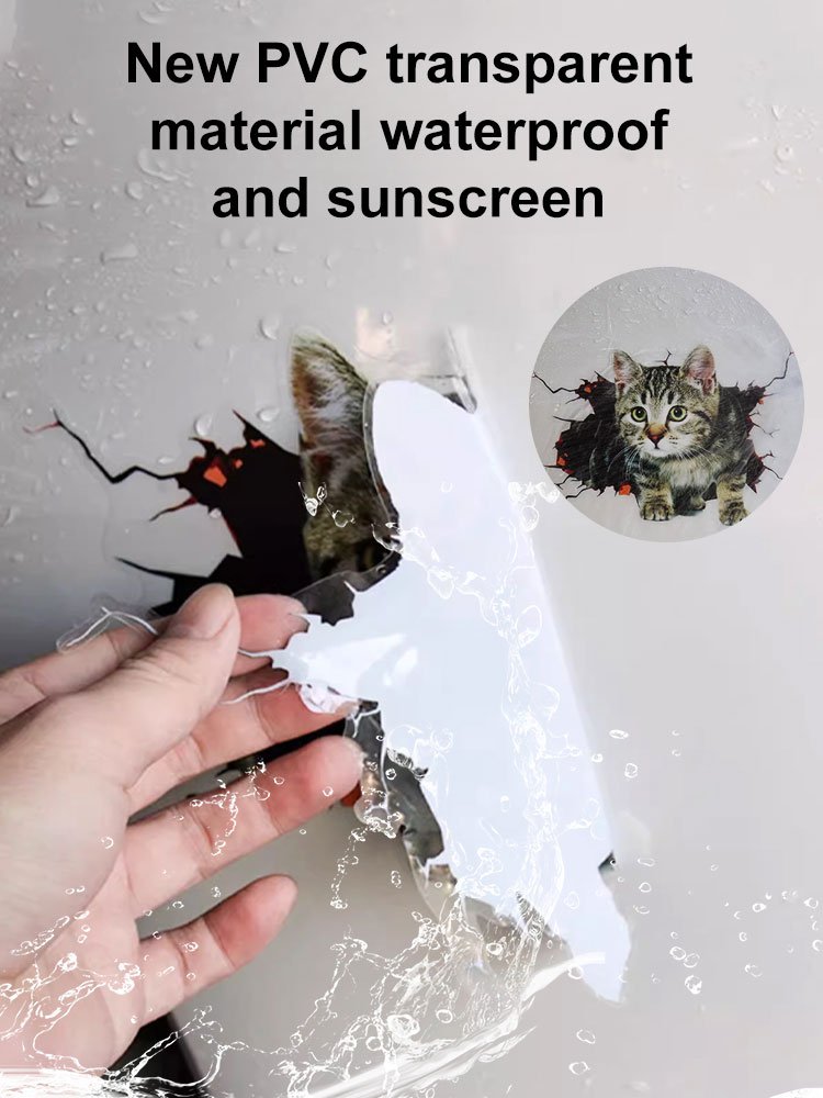 🐱 Novinka 2025 · 3D kočičí samolepka – 💥 Super cena · Skvělý dárek pro milovníky aut i koček