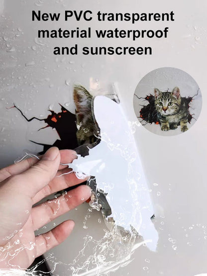 🐱 Novinka 2025 · 3D kočičí samolepka – 💥 Super cena · Skvělý dárek pro milovníky aut i koček