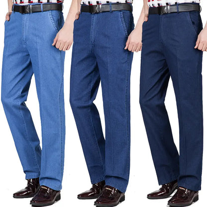 👖👖 2026 Nowe męskie jeansy z wysokim stanem, plus size