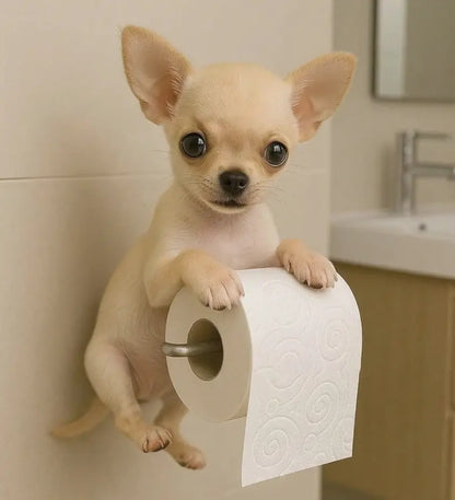 🐕 Uroczy uchwyt na papier toaletowy z motywem szczeniaka