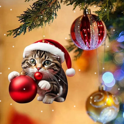 🎄🚗😺【10 darabos készlet】Macskás karácsonyi díszek fára és autóba · Biztonságos · -50% kedvezmény · Gyors szállítás