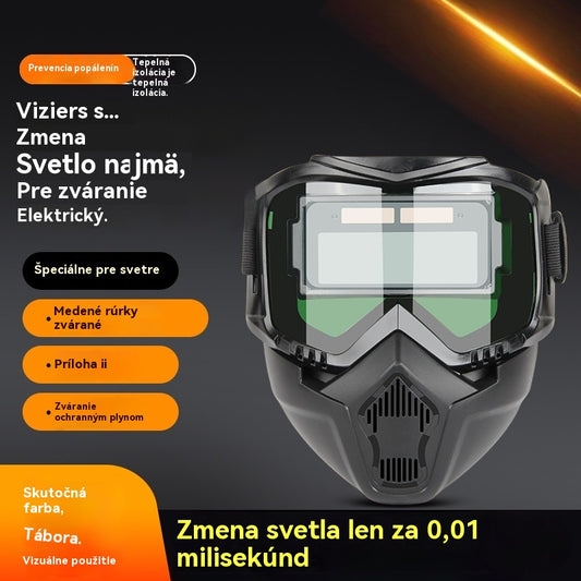 🔥【Kúpte 1 a získajte 1 zadarmo】😎Plne automatická zváračská kukla s ochrannou maskou pre zváračov s možnosťou výmeny svetla