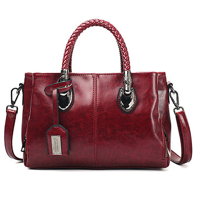 💖【Novost】Ženska usnjena torbica v retro slogu · Mehka in elegantna torba, primerna tudi za nošenje na rami · 50 % popust + brezplačna dostava