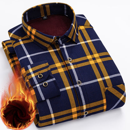 👔【L-5XL】Męska koszula welurowa na jesień i zimę – ciepła, miękka i uniwersalna