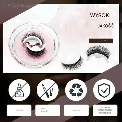 👁️✨ Samoprzylepne sztuczne rzęsy wielokrotnego użytku – bez kleju, wystarczy delikatnie docisnąć. Naturalnie podkręcone, łatwe do założenia i zdjęcia. Twój nowy ulubiony dodatek do makijażu! 💕🌸