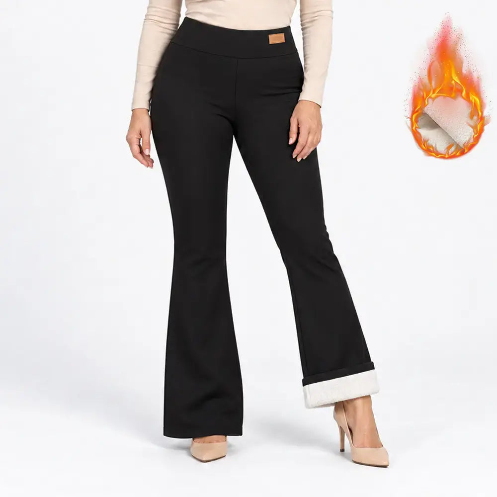🔥【S-XXL】Ocieplane legginsy damskie flare na jesień i zimę – wysoki stan, ciepłe i rozszerzane nogawki