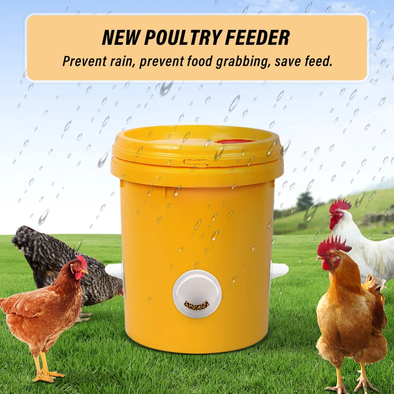 🐓【Puncher + 15 kŕmidiel】Automatický podávač kurčiat, kačiek a husí