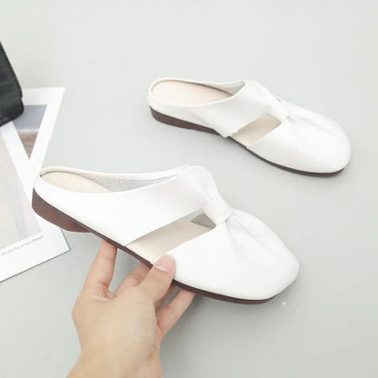 👡【Ultra miękkie】【Tak wygodne, że nie będziesz chciała ich zdjąć!】Modne, wygodne i przewiewne damskie klapki na płaskiej podeszwie.