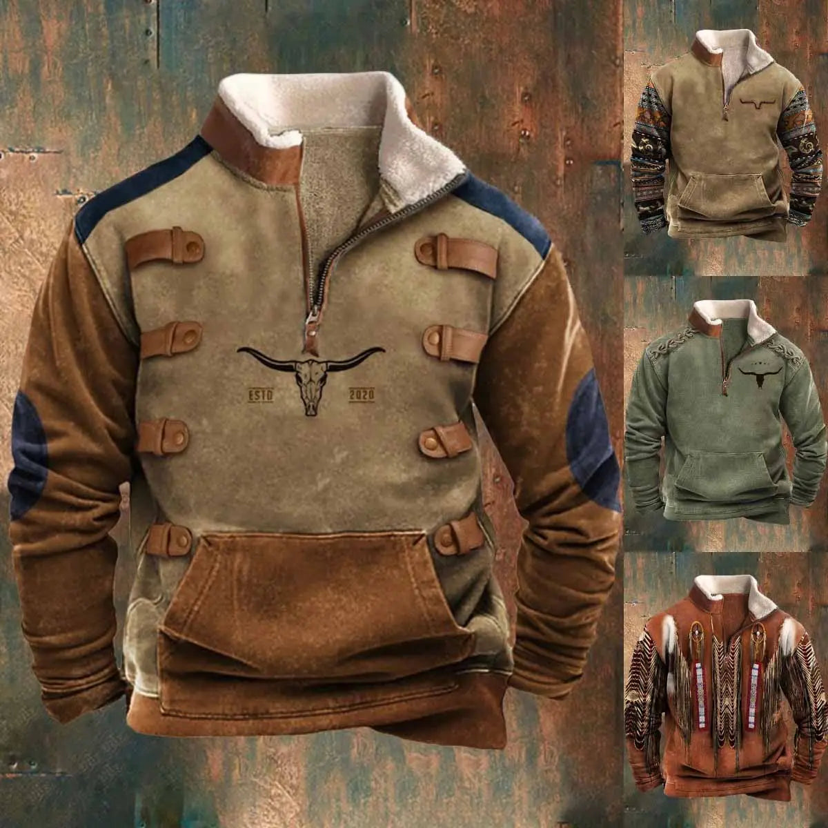 👕【Sezonowa promocja 50%】Nowy, modny męski sweter z długim rękawem 3D na jesień i zimę 2026