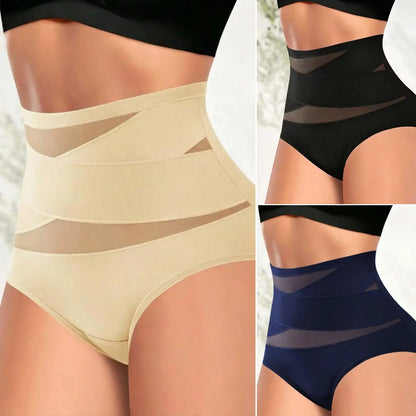 🔥 Majtki damskie z wysokim stanem plus size – krzyżowy fason, modelowanie brzucha i wygodne dopasowanie ✨