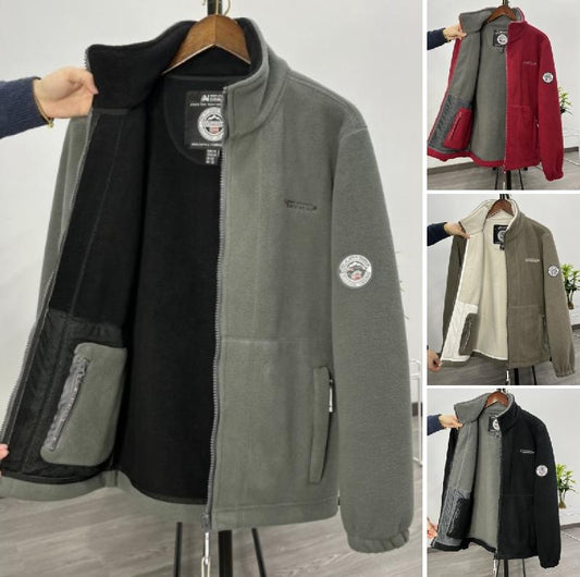 🔥【XS-3XL】Teplá pánska jesenná & zimná bunda z hrubého zamatového fleecu · Pohodlná voľná móda
