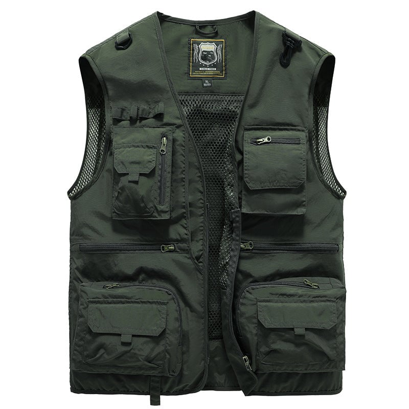 🌴🎣【S-5XL】2025 Nové tenké pracovní/rybářské vesty, prodyšné a odolné - unisex
