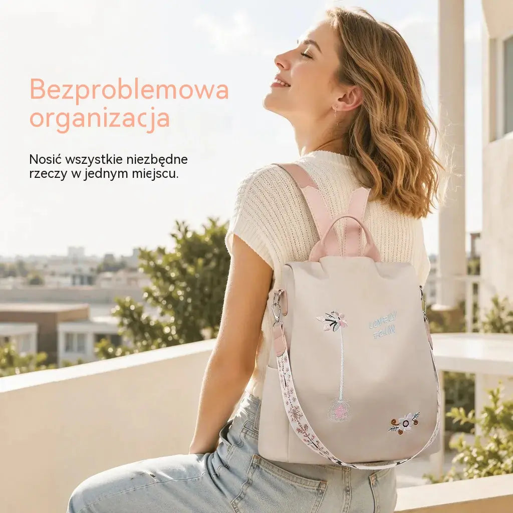 🎒 Haftowany plecak podróżny o dużej pojemności, z zabezpieczeniem przed kradzieżą