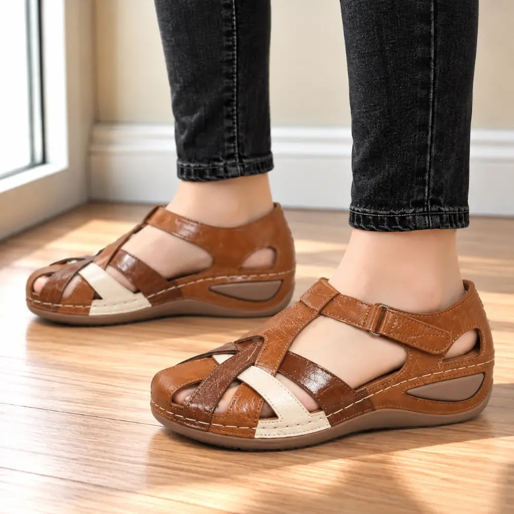 ✨🩰【Promocja sezonowa】【35-43】Damskie wygodne rzymskie sandały z miękkiej skóry