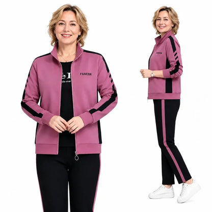 🔥【50% zniżki】🔥【M-5XL】【Kurtka + spodnie】😍 Nowy jesienny komplet sportowy casual, duże rozmiary