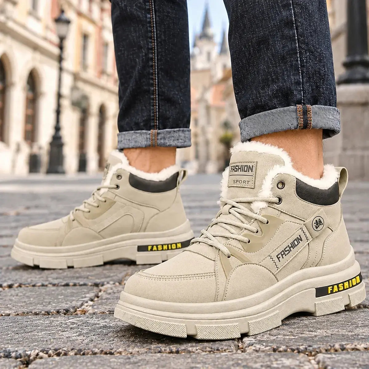 🔥👞【39-44】2026 nowe męskie zimowe, pogrubione, aksamitne, ciepłe buty Martin