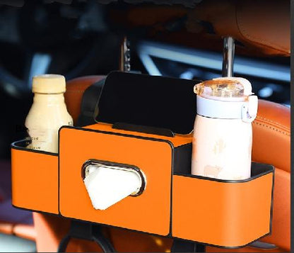 🚗😍  【Θήκη Χαρτομάντηλων για Αυτοκίνητο 】✨ Πολυχρηστικό Κουτί Αποθήκευσης  στην Πλάτη Καθίσματος, Θήκη Οργάνωσης & Θήκη Αντικειμένων