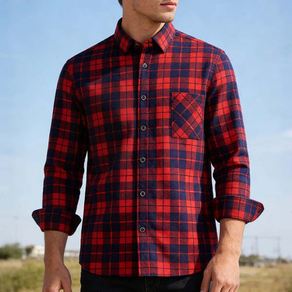 👔【L-5XL】Męska koszula welurowa na jesień i zimę – ciepła, miękka i uniwersalna