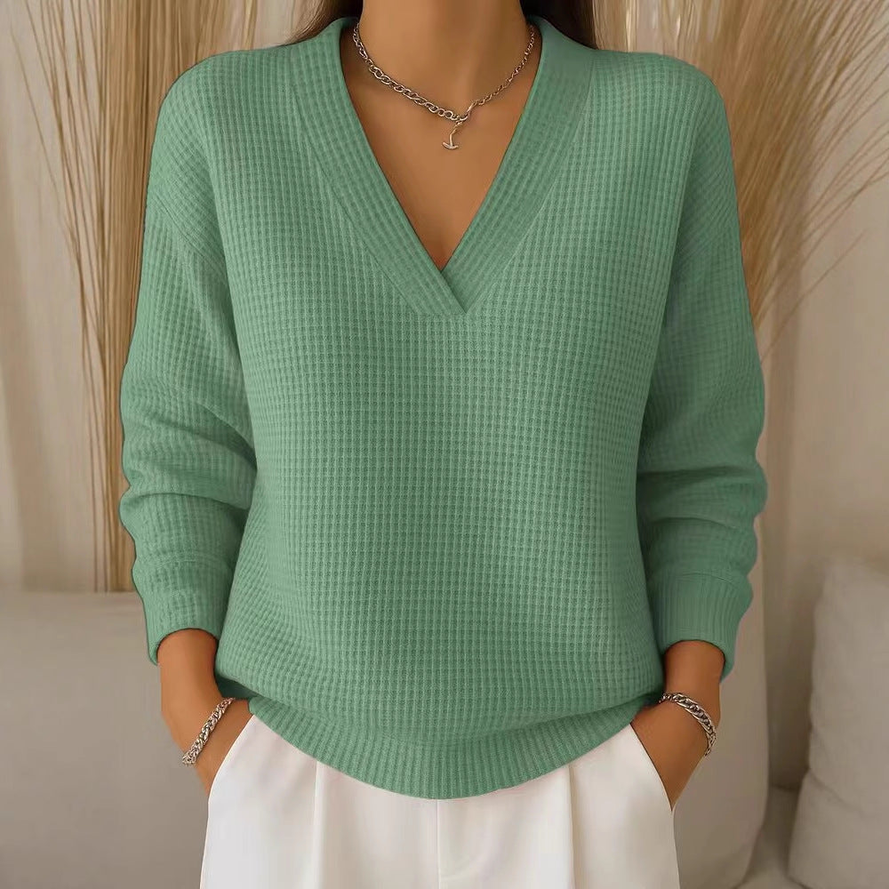 🔥 【S-3XL】 Elegantná a pohodlná dámska blúzka s výstrihom do V
