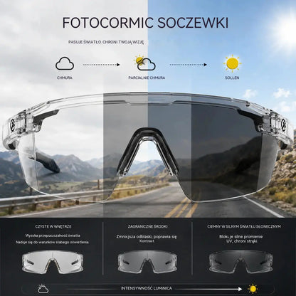 ☀️🕶️Fotochromowe okulary ochronne UV400 z polaryzacją – 🥇Wytrzymałe okulary do pracy i sportów na świeżym powietrzu✨