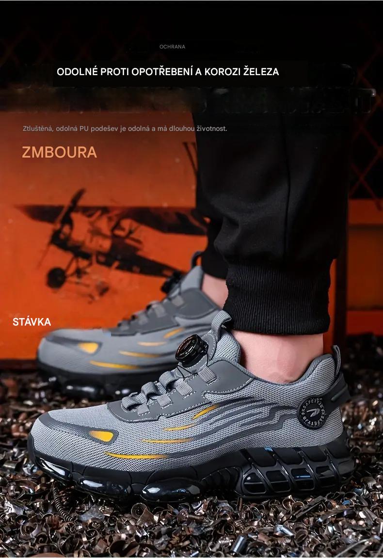 💥 【39-46】Každodenní pracovní boty odolné proti nárazům a propíchnutí, s ocelovou špičkou, pohodlné a protiskluzové bezpečnostní boty