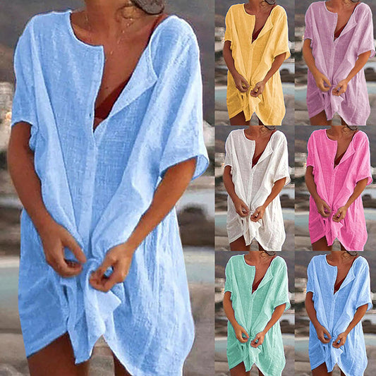 ❤️【S-5XL】Nowe damskie koszule codzienne długie kolorowe ✅Czysty kolor i prostota ✅Wygodne i oddychające