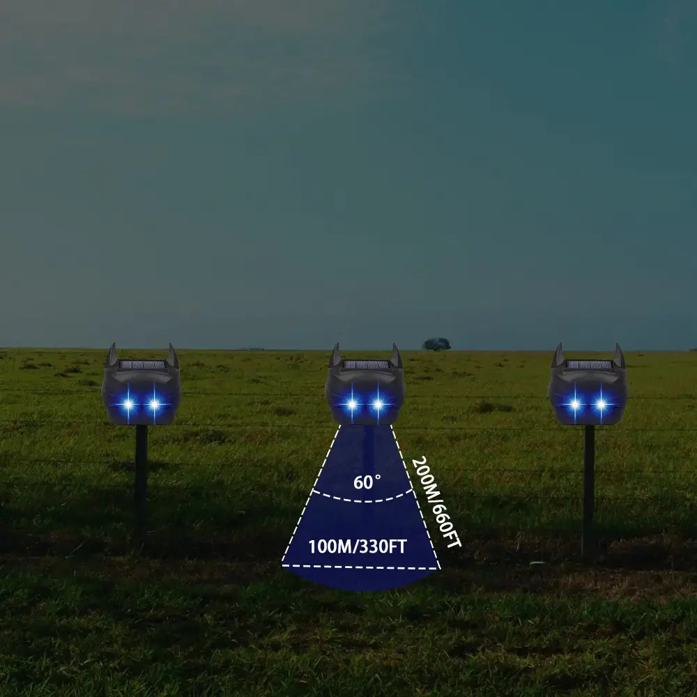 🌿 Solarny odstraszacz zwierząt do ogrodu – automatyczna ochrona przed ptakami i szkodnikami