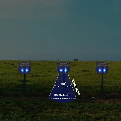 🌿 Solarny odstraszacz zwierząt do ogrodu – automatyczna ochrona przed ptakami i szkodnikami