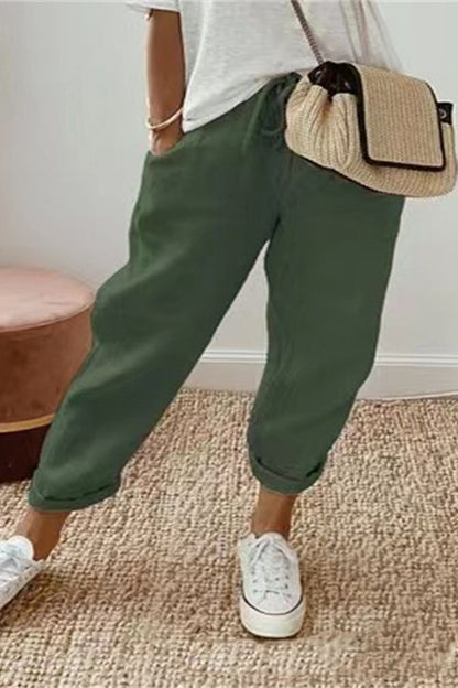 🌈【S-3XL】🎈🩳Pantaloni casual de damă, confortabili, respirabili, din bumbac și in, la modă de vară, disponibili în mai multe culori 