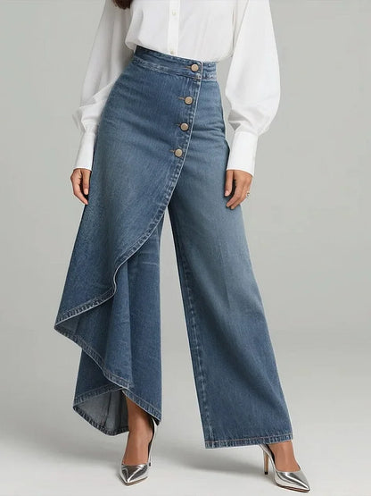 🥇🥇 Jeansy damskie S–3XL – wysoki stan, szerokie nogawki, wygodne i stylowe