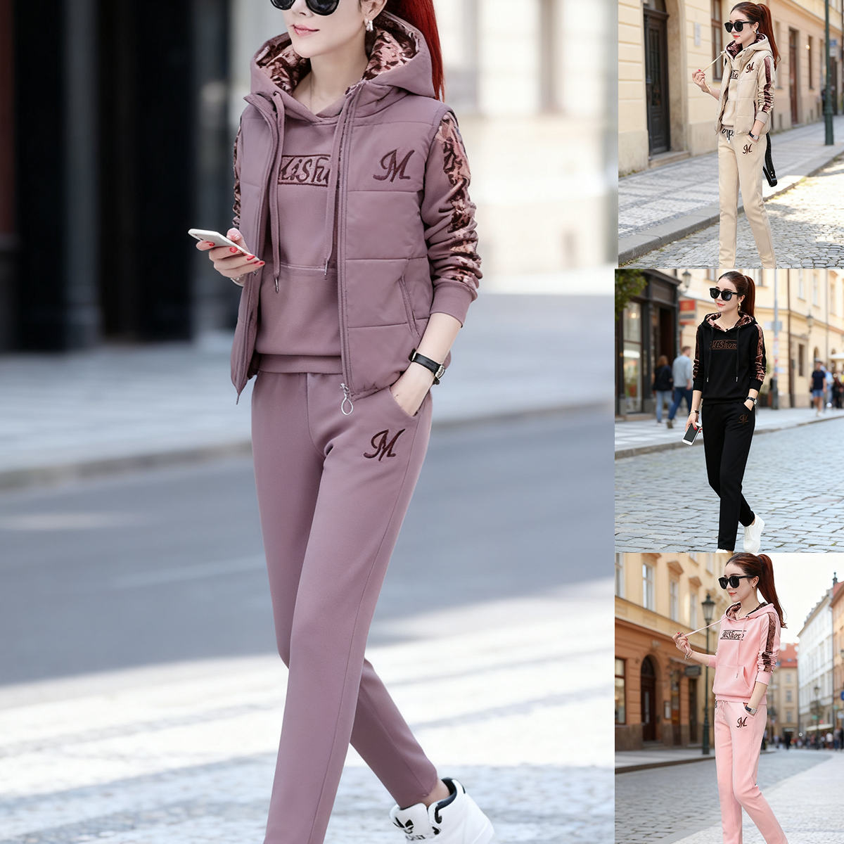 🔥【S–5XL】2025 Nový dámský teplý komplet: kalhoty + svetr + vesta · Sametově zesílené · Pohodlné na zimu · -50% + rychlé doručení