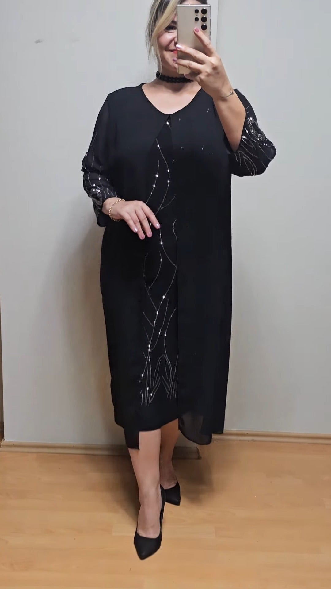 🔥 Oferta por tiempo limitado 【S-5XL】🎀Vestido midi elegante y a la moda con mangas de tul