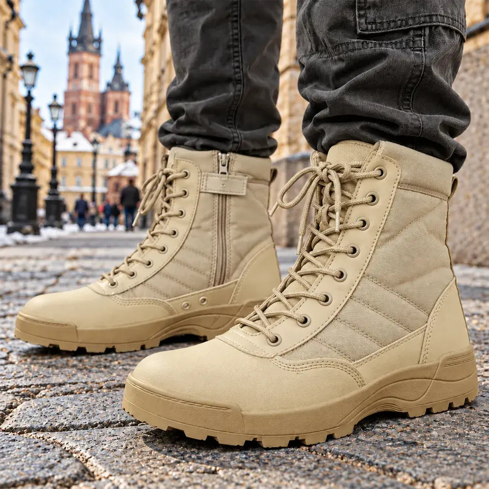 【39–45】Wysokiej jakości taktyczne buty wojskowe (wersja jesienno-zimowa) – wodoodporne, ciepłe i wytrzymałe.