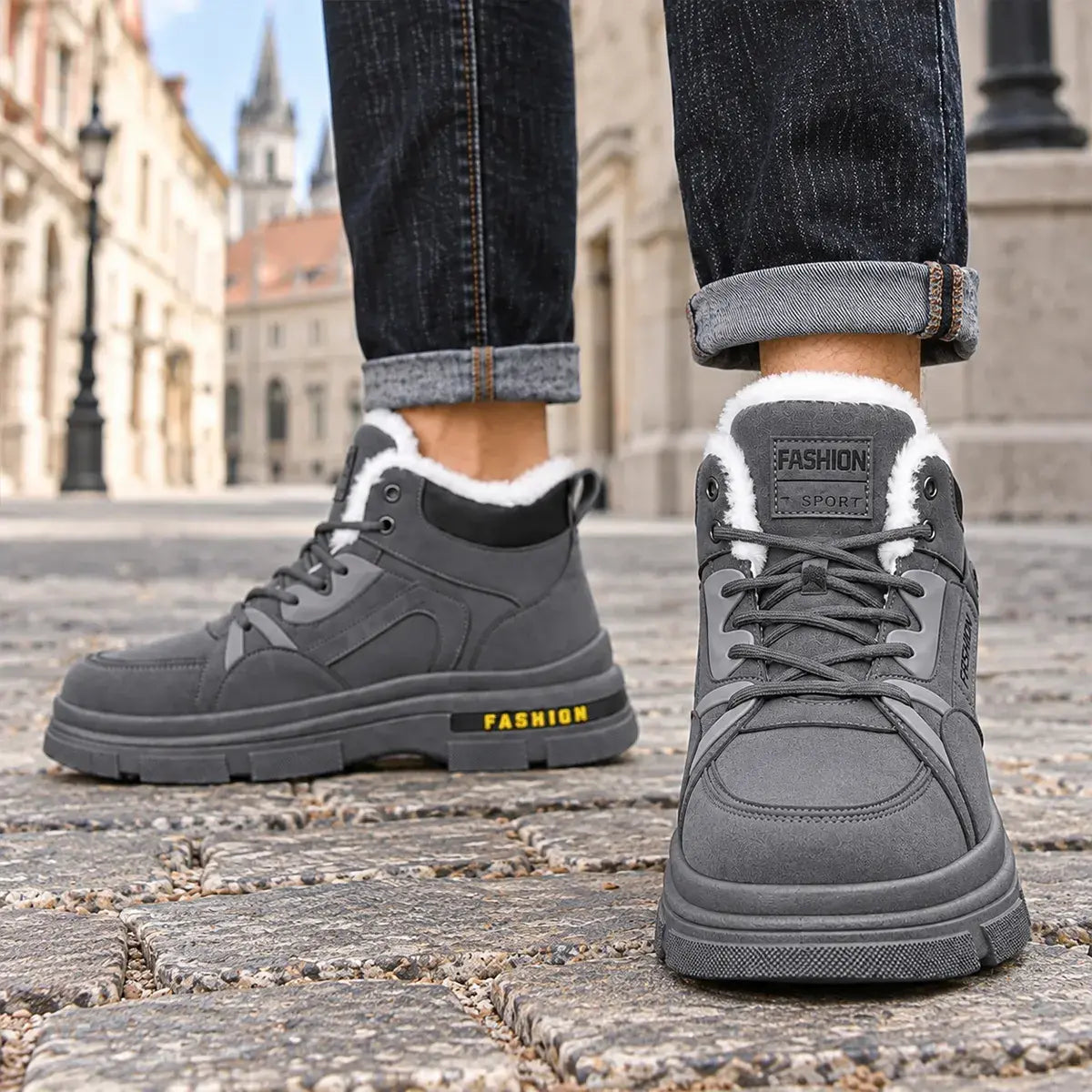 🔥👞【39-44】2026 nowe męskie zimowe, pogrubione, aksamitne, ciepłe buty Martin