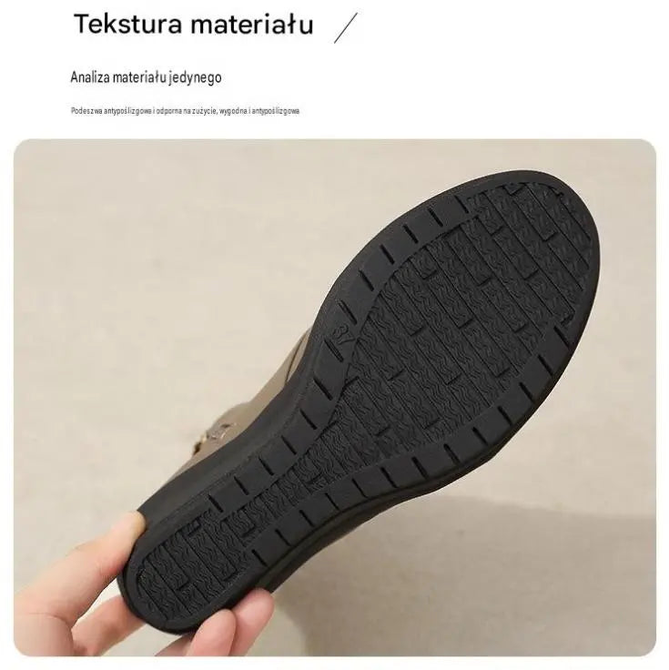 【35-42】👢 Damskie zimowe botki na koturnie – stylowy i stabilny wybór na chłodne dni