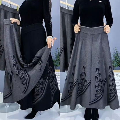 👗🎀 【S-3XL】 Podzimná a zimná dámská vlnená sukňa
