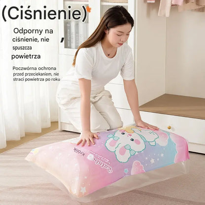 ✨🧳【Zestaw 5 elementów】💨 Duży, kompresowalny worek próżniowy: nie wymaga pompki, szczelny i idealny do oszczędzania miejsca w walizkach i w domu ✈️