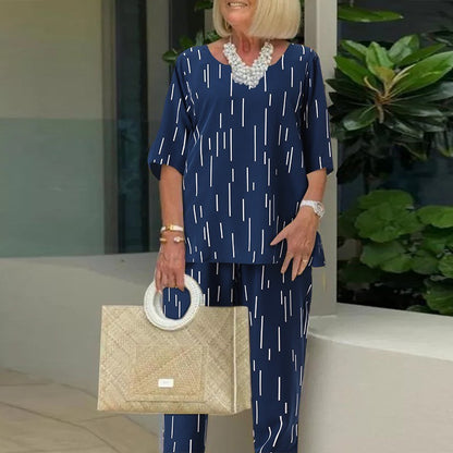 🔥【Top + Pantaloni】【40-110kg】✨ Set damă 2 piese 2025 Primăvară-vară 🌸 croială lejeră 👗 Modă confortabilă și modernă